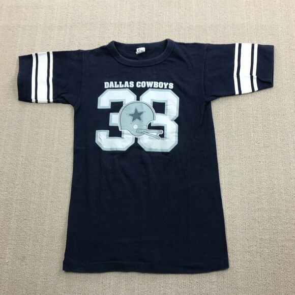 VINTAGE Dallas Cowboys Shirt Mens Medium Blue CHAMPION USA Made 80s NFL Football - Picture 1 of 13
